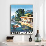 vintage poster evian les bains