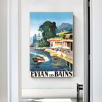 vintage poster evian les bains
