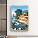 vintage poster evian les bains