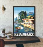 vintage poster evian les bains