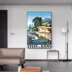 vintage poster evian les bains