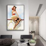 vintage woman poster