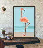 vintage flamingo poster