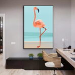 vintage flamingo poster
