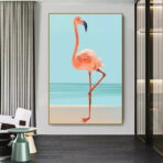vintage flamingo poster
