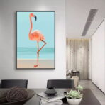 vintage flamingo poster