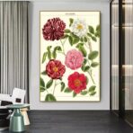 vintage flower poster