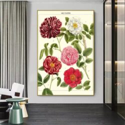 vintage flower poster