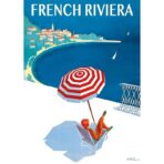 vintage french riviera poster