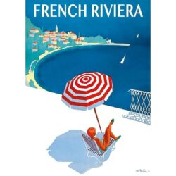 vintage french riviera poster