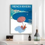 vintage french riviera poster