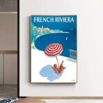 vintage french riviera poster