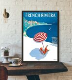 vintage french riviera poster