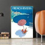 vintage french riviera poster