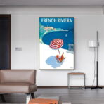 vintage french riviera poster