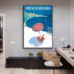vintage french riviera poster