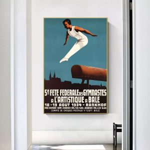 vintage gymnastics poster