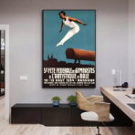 vintage gymnastics poster