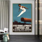 vintage gymnastics poster