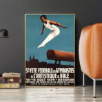 vintage gymnastics poster