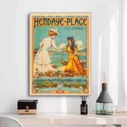 vintage poster hendaye
