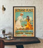vintage poster hendaye
