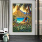 vintage poster hendaye