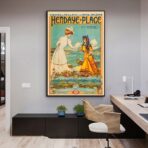 vintage poster hendaye