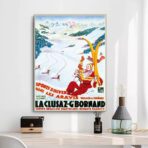 vintage poster la cluzaz