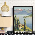 vintage poster lac dannecy