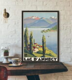 vintage poster lac dannecy