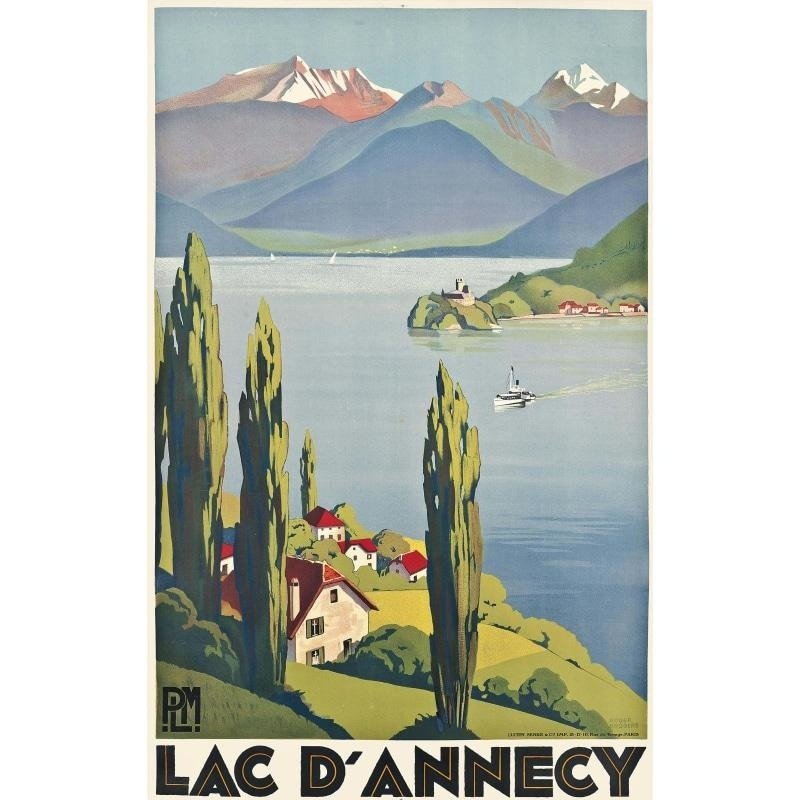 vintage poster lac dannecy vintage poster lac dannecy