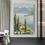 vintage poster lac dannecy
