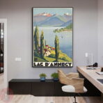 vintage poster lac dannecy