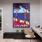 poster lacanau vintage