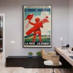 vintage poster le touquet