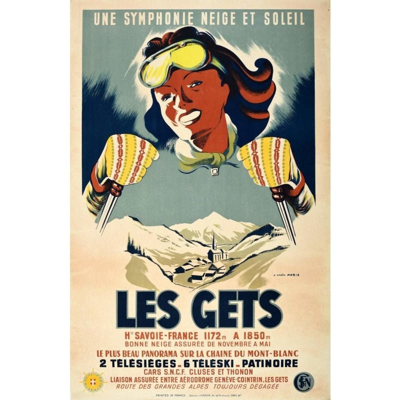 vintage poster les gets