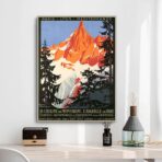vintage mont blanc poster