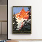 vintage mont blanc poster