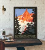 vintage mont blanc poster