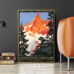 vintage mont blanc poster