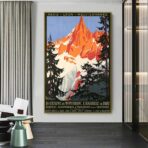 vintage mont blanc poster