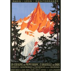 vintage mont blanc poster