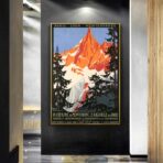 vintage mont blanc poster