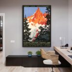 vintage mont blanc poster