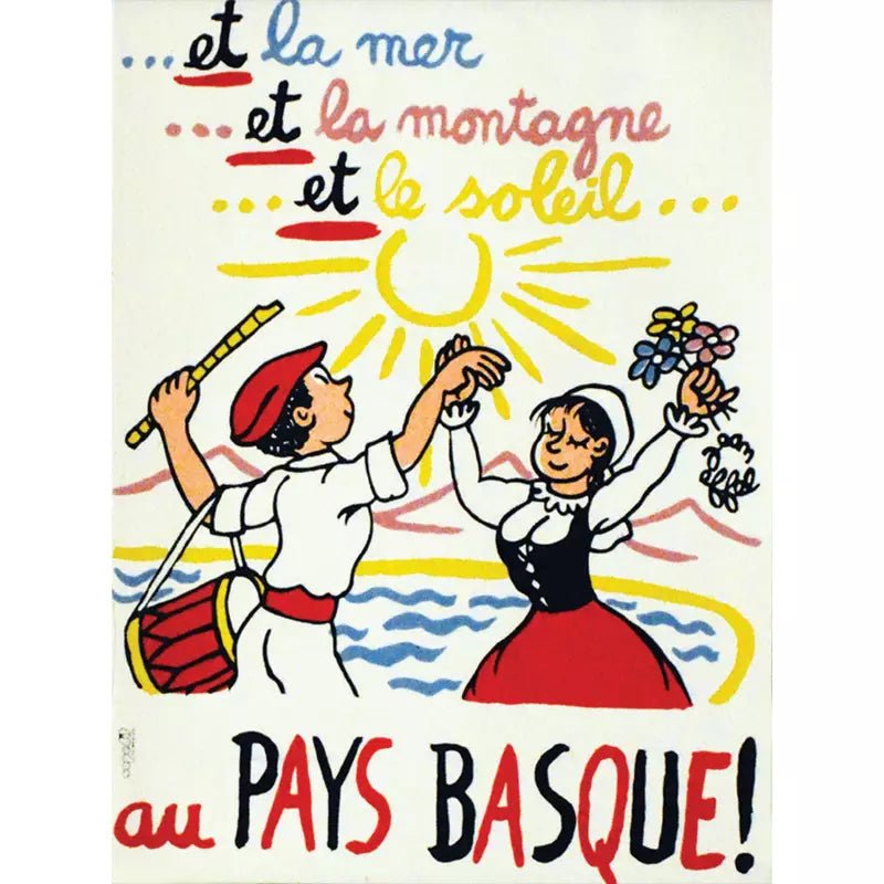 vintage poster basque country vintage poster basque country