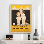 vintage small boat poster