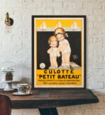 vintage small boat poster