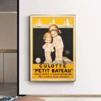 vintage small boat poster