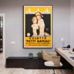 vintage small boat poster